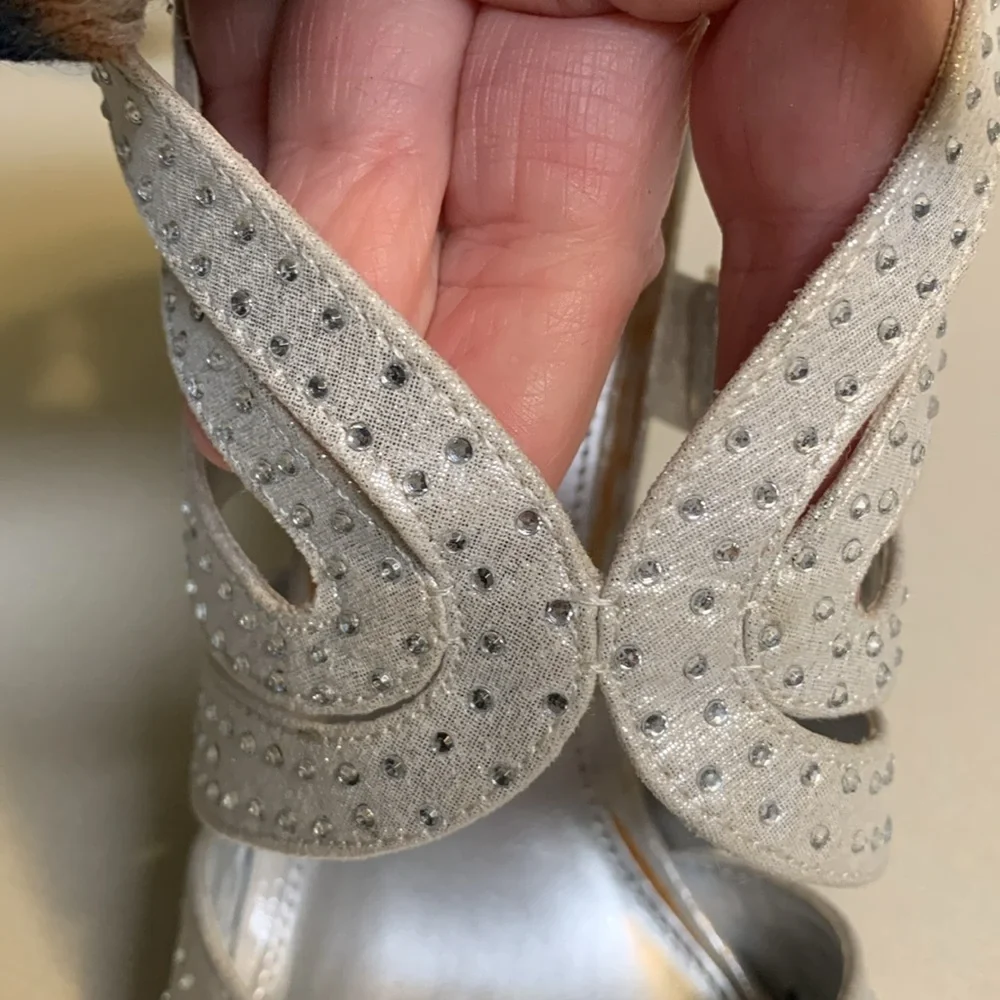 Fione Night Silver Rhinestone Heels